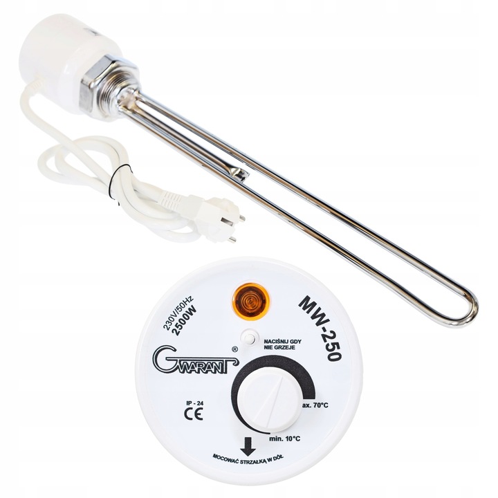 Grzałka do bojlera z termostatem 2,5kW 2500W 6/4