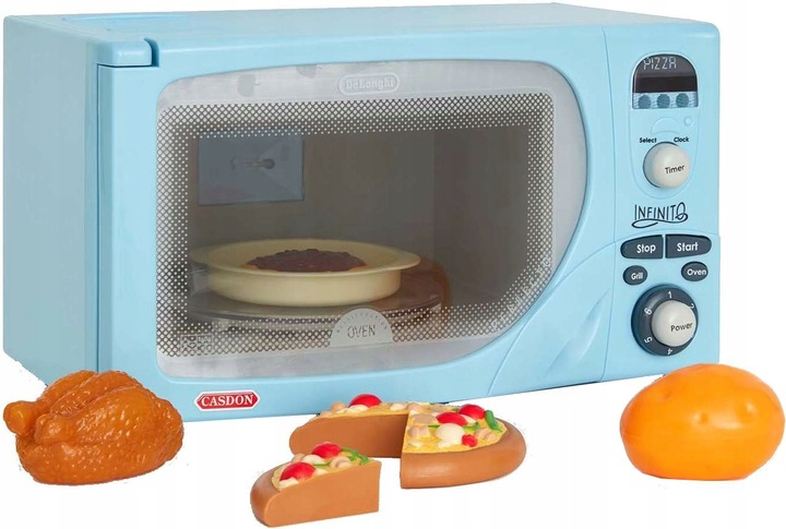 KUCHENKA MIKROFALOWA MIKROFALÓWKA DLA DZIECI DŹWIĘK ŚWIATŁO DELONGHI 30 CM