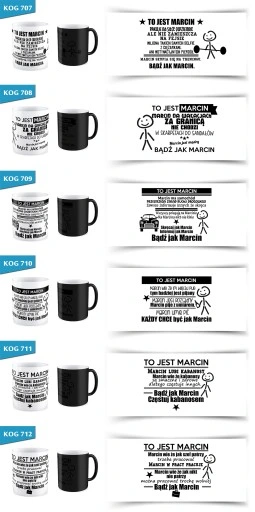 KUBEK magiczny TO JEST MARCIN BĄDŹ JAK TWOJE IMIĘ