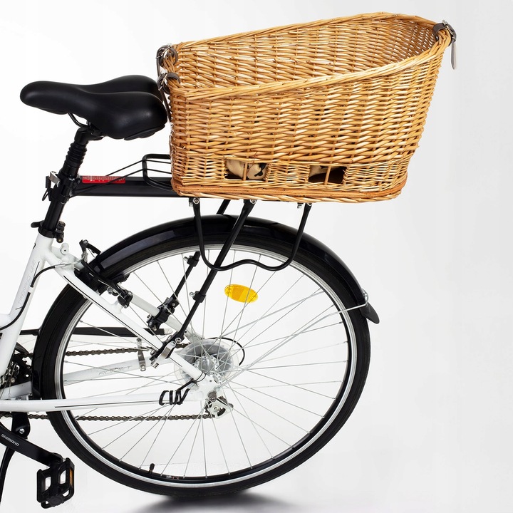 KOSZ ROWEROWY WIKLINOWY NA BAGAŻNIK TRANSPORTER TYLNY KOSZYK DLA PODUSZKA