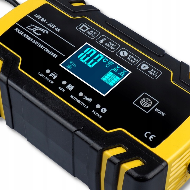 PROSTOWNIK ŁADOWARKA AUTOMATYCZNY INTELIGENTNY LCD 24V 12V 8A