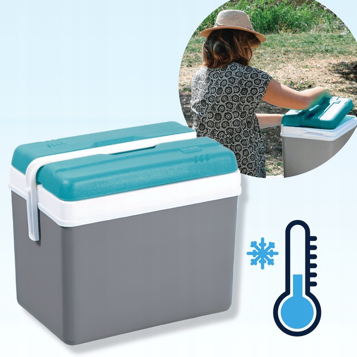 LODÓWKA TURYSTYCZNA 35L na WKŁADY MROŻĄCE do auta KAMPERA łodzi chłodząca