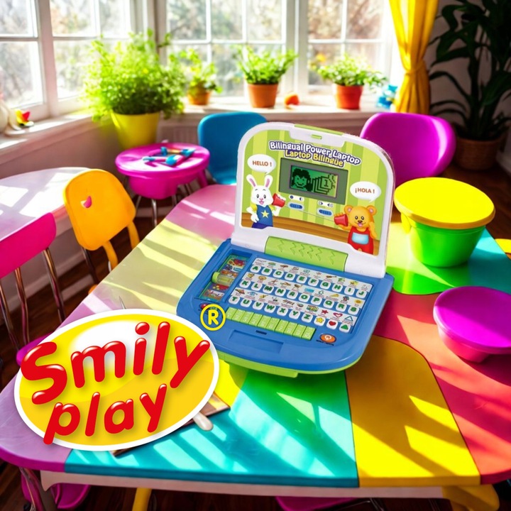 Komputerek dziecięcy laptop dla dzieci interaktywny edukacyjny komputer