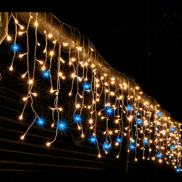 SOPLE LED 500 LAMPKI ZEWNĘTRZNE 18 m Światełka Świąteczne Zew IP44 + FLASH