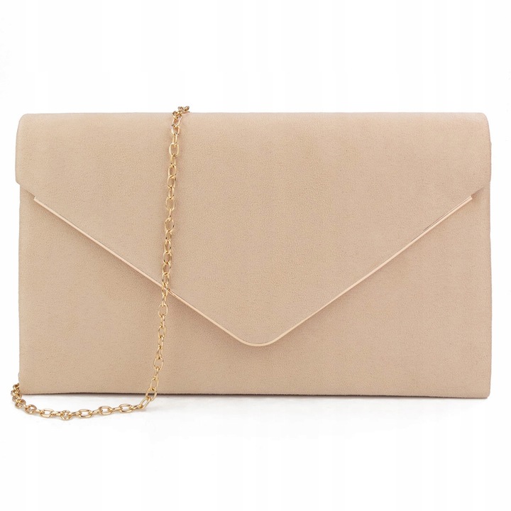 Alessio KOPERTÓWKA Zamszowa TOREBKA damska wizytowa WIECZOROWA