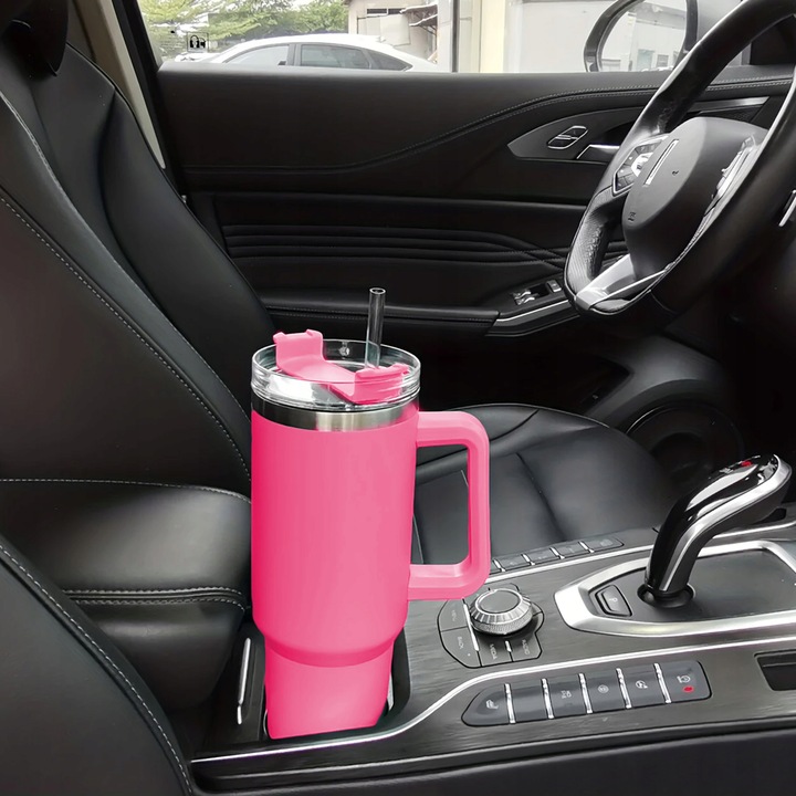 KUBEK TERMICZNY TERMOS ZE SŁOMKĄ Z UCHWYTEM SZCZELNY NA KAWĘ HERBATĘ 1200ML