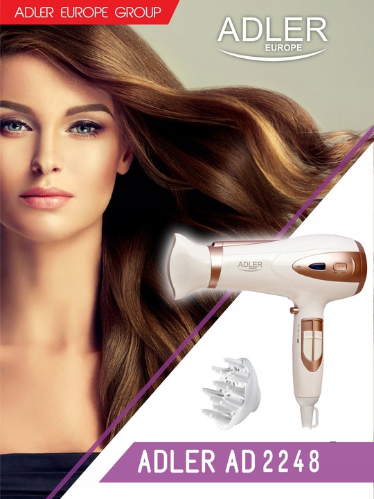 SUSZARKA DO WŁOSÓW JONIZACJA DYFUZOR ZIMNY NADMUCH