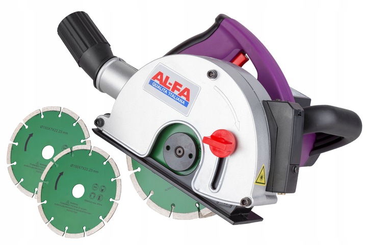 BRUZDOWNICA ELEKTRYCZNA DO BETONU FREZARKA ZESTAW NARZEDZIA TARCZE 3100 W