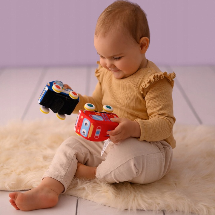 Autko miękkie dla dziecka 2 Autka Straż Policja