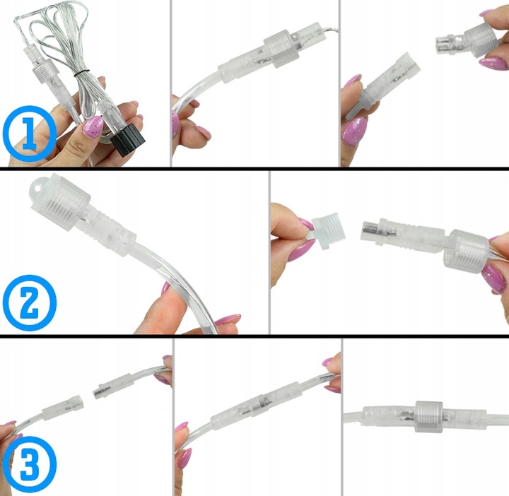 WĄŻ LED LAMPKI ZEWNĘTRZNE CHOINKOWE FLASH TRYBY TIMER CIEPŁE IP67 10m 230V