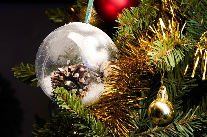 Kula Bombka AKRYLOWA 10cm 10 szt PRZEZROCZYSTA Bombka Plastikowa Otwierana