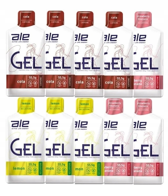 10x Żel energetyczny ALE Lemon 55,5g cytryna x10