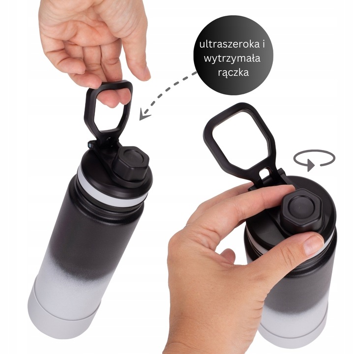 KUBEK TERMICZNY stalowy duży TERMOS do kawy herbaty szczelny KAMILLE 720ml