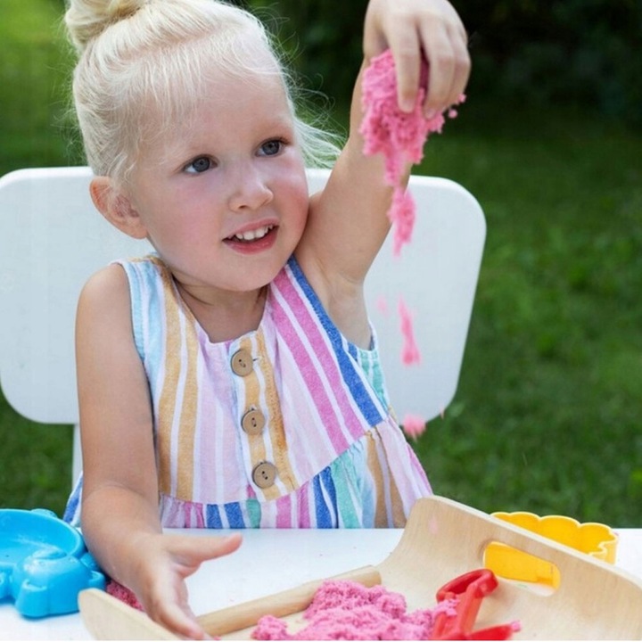 ZESTAW PIASEK KINETYCZNY 2kg + BASEN PIASKOWNICA FOREMKI SZPATUŁKI WALIZKA