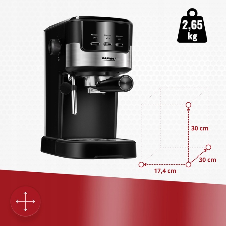 Ekspres do kawy ciśnieniowy kolbowy MPM MKW-13M