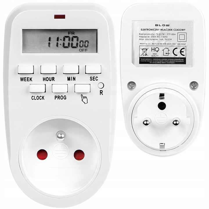 3x PROGRAMATOR CZASOWY TIMER WŁĄCZNIK CYFROWY LCD WYŁĄCZNIK 1MIN 8 USTAWIEŃ