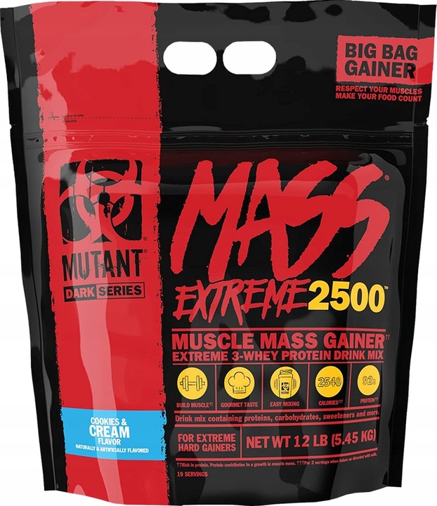 PVL MUTANT MASS EXTREME 5450g GAINER XXXTREME 2500 5,4kg WEGLOWODANY BIAŁKO