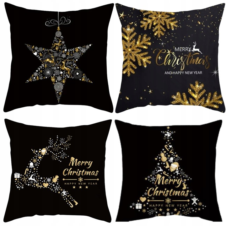 4x ZESTAW POSZEWKA NA PODUSZKĘ ŚWIĄTECZNA POSZEWKI ŚWIĄTECZNE Święta 40X40