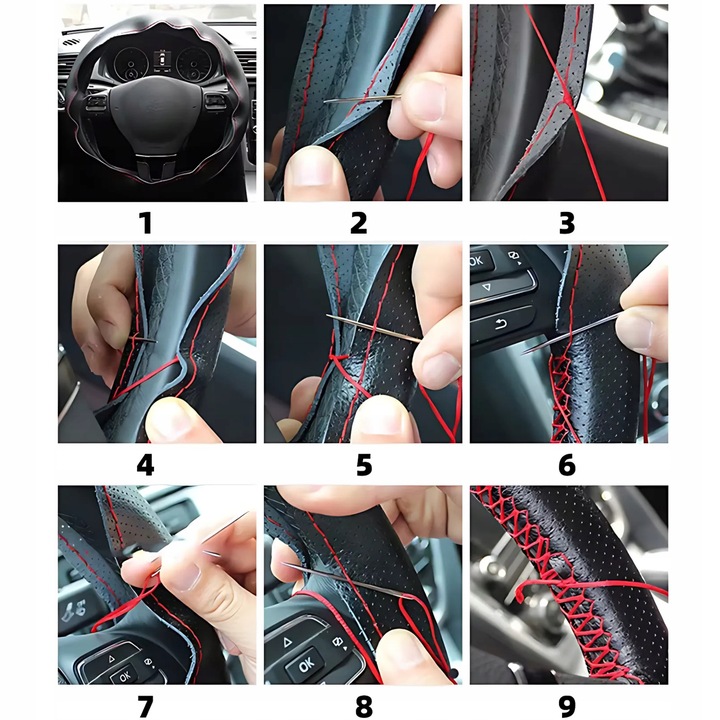 POKROWIEC NA KIEROWNICĘ ALCANTARA ZAMSZOWY Z Jednego Kawałka DO OBSZYCIA