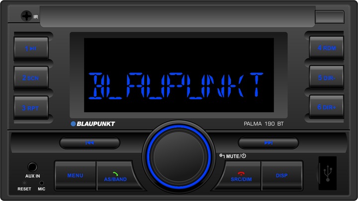 Blaupunkt Palma 190 BT Radio samochodowe 2DIN Bluetooth MP3 USB AUX