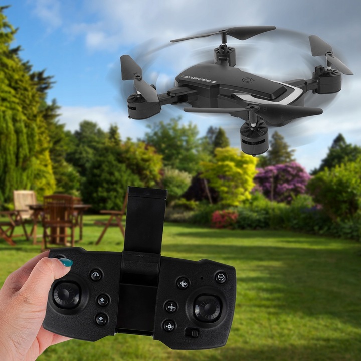 DRON Z KAMERĄ DLA DZIECI QUADROCOPTER HD WIDEO 0,3MP AKUMULATOR 3,7 WALIZKA