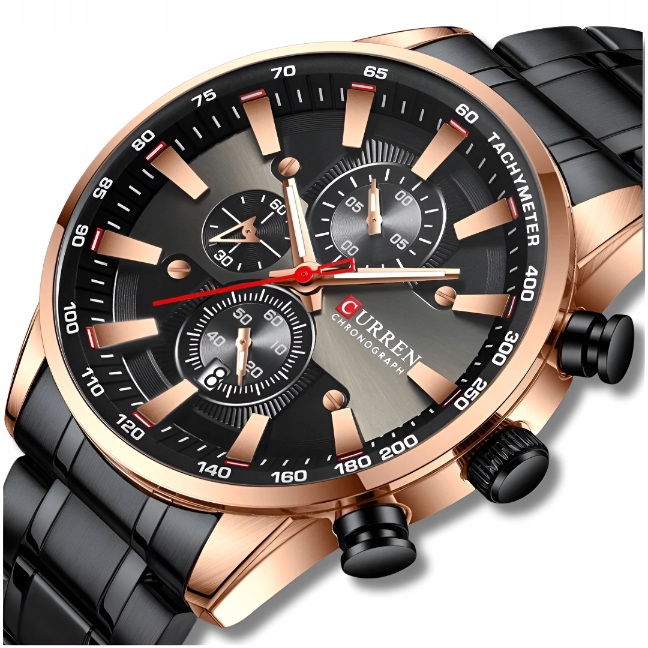 ZEGAREK MĘSKI CURREN KLASYCZNY ELEGANCKI CHRONOGRAF DATOWNIK 6 KOLORÓW