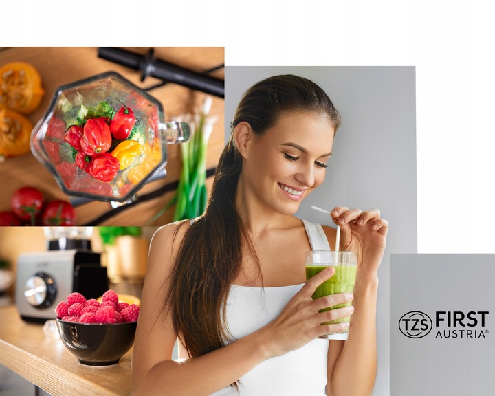 Blender kielichowy szklany 1200W First Austria