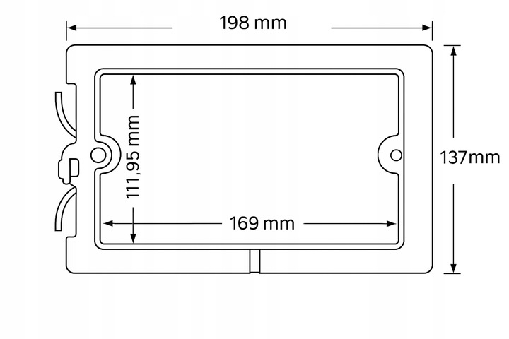 Ramka mocująca do małego przycisku spłukującego spłuczki WC SANIT 299100