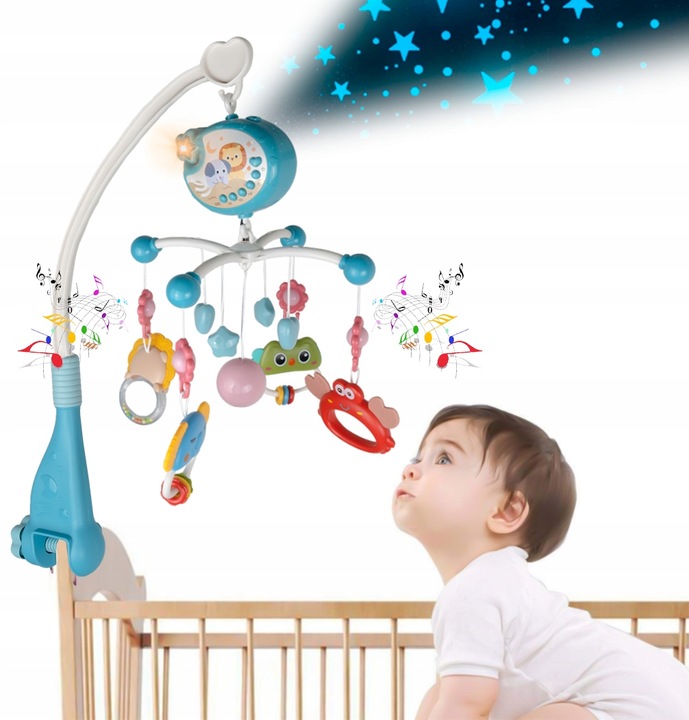 KARUZELKA KARUZELA NAD ŁÓŻECZKO DZIECIĘCA POZYTYWKA PROJEKTOR PILOT TIMER