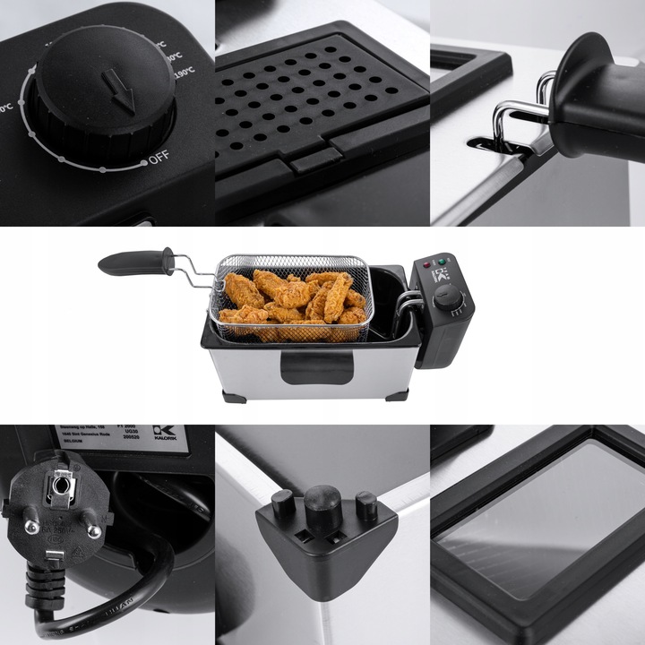 FRYTKOWNICA FRYTOWNICA POJEMNA 3,0L MOC 2200 INOX