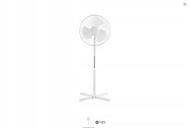 Wentylator podłogowy Milagro 16'' biały