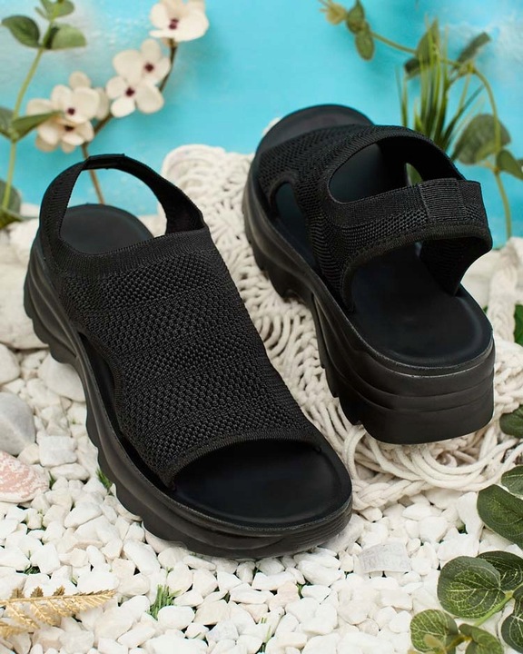 CZARNE SANDAŁKI DAMSKIE VISS 38