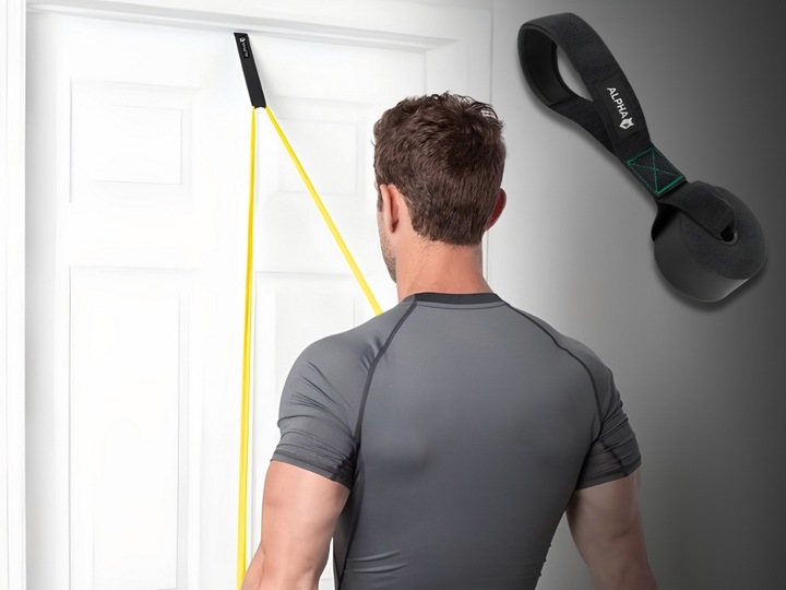 Zestaw 4 Gum Oporowych do Ćwiczeń z Uchwytem Gratis - Power Band ALPHA