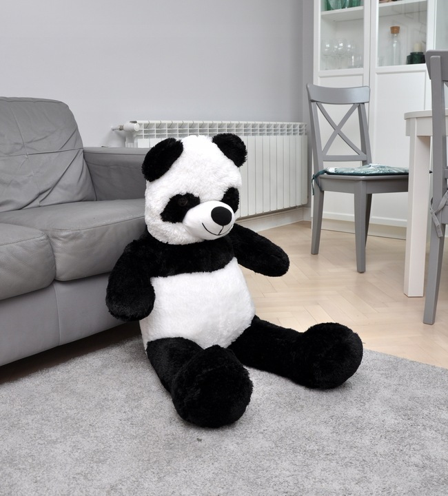 MIŚ PLUSZOWY PANDA 110 cm MASKOTKA PLUSZAK PRZYTULANKA PREZENT DLA DZIECI