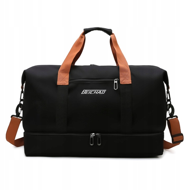 Torba Podróżna DUŻA Sportowa Bagaż Podręczny Turystyczna Wodoodporna Czarna