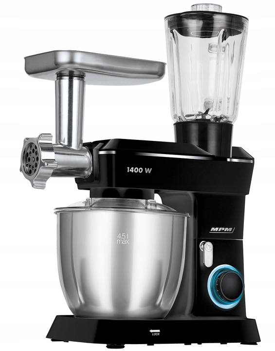 Robot planetarny kuchenny 3w1 mocny 3000W czarny MPM MRK-24