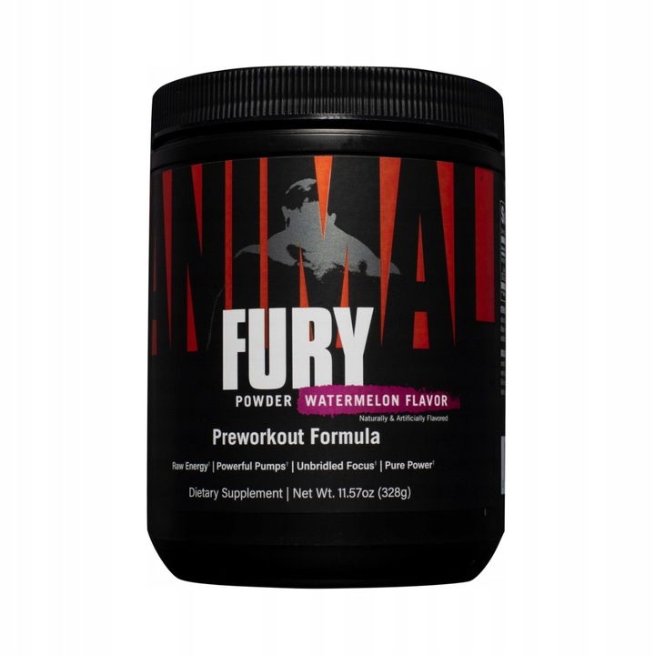 PRZEDTRENINGÓWKA ODŻYWKA W PROSZKU POMPA ANIMAL FURY Universal 330g arbuz
