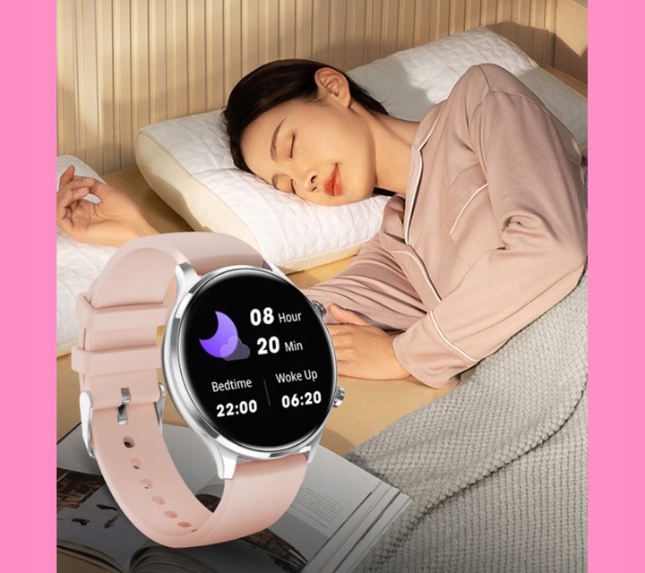 SMARTWATCH DAMSKI Zegarek ROZMOWY CIŚNIENIE POLSKIE MENU 2 paski +SŁUCHAWKI