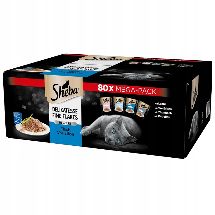 Sheba Mokra karma dla kota Rybne Smaki 80x85g