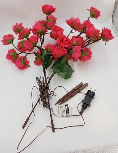 Lampki Ogrodowe LED Krzew Róży 2 szt, 40 Diod