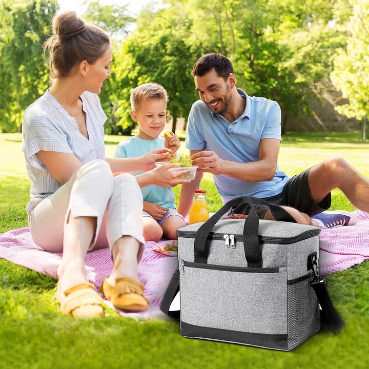 TORBA TERMICZNA na LUNCH BOX na jedzenie torba ŚNIADANIOWA na ramie 20L XL