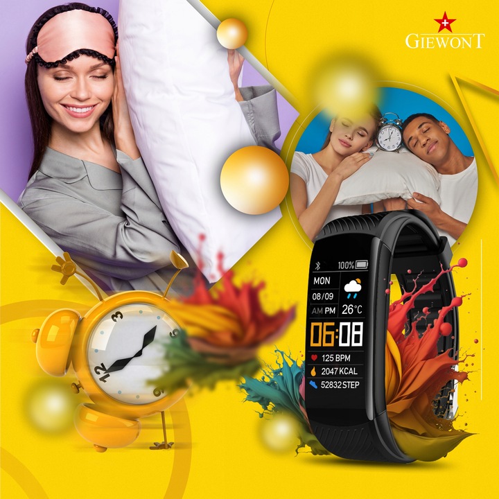 SPORTOWY SMARTBAND GIEWONT GW200 Fit&GO Duo KROKI SMS SPORT ALERT PULS