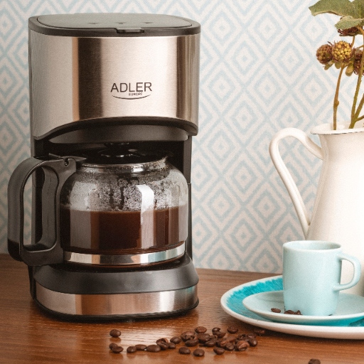 Ekspres do kawy przelewowy 0,7L Blokada kapania ADLER AD 4407 czarny