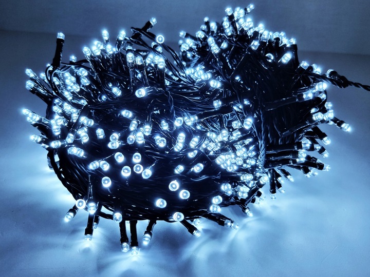LAMPKI CHOINKOWE 800 LED TIMER ATEST ZEWNĘTRZNE NA CHOINKĘ CHOINKA BIAŁE