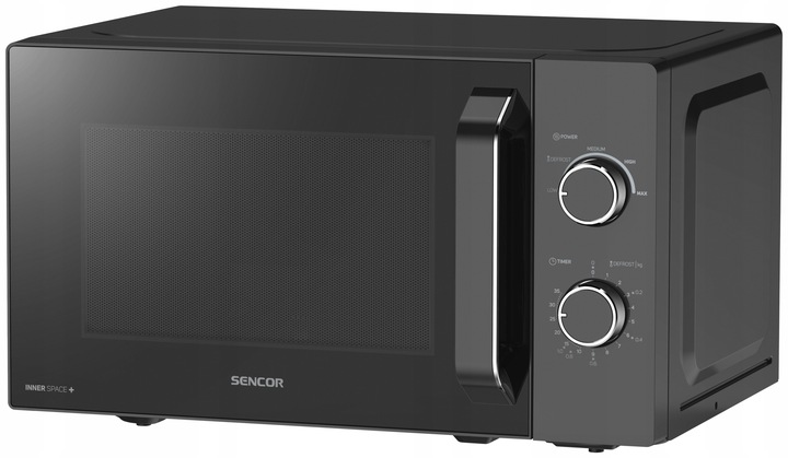 MIKROFALÓWKA KUCHENKA MIKROFALOWA MIKROFALA SENCOR CZARNA TIMER 20 L 700 W