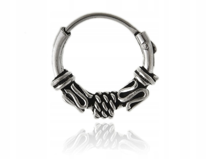 KOLCZYK SREBRNY NA CHRZĄSTKĘ NAUSZNICA PRZEKŁUTE UCHO kn155