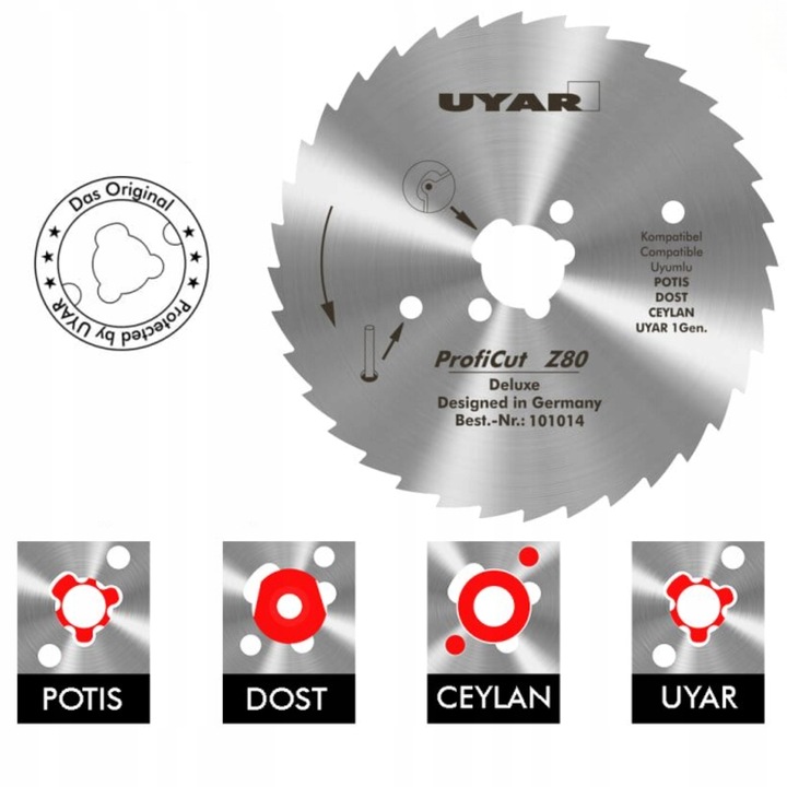 Ostrze ząbkowane do POTIS model S 80mm,ORYGINAŁ UYAR ProfiCut Z80 Deluxe 2