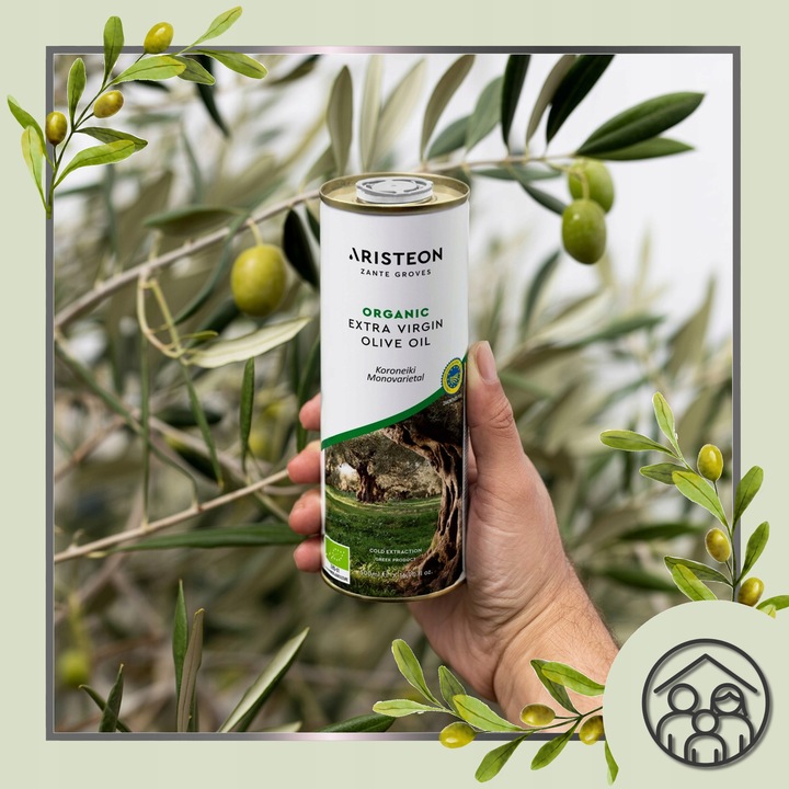Oliwa z oliwek BIO EXTRA VIRIGIN Grecka ARISTEON 500 ml TŁOCZONA NA ZIMNO