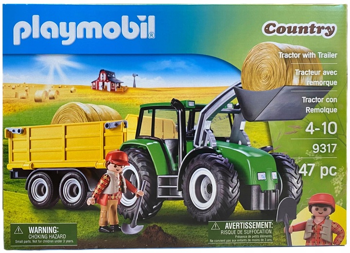 ZESTAW PLAYMOBIL COUNTRY TRAKTOR Z PRZYCZEPĄ 47 ELEMENTÓW