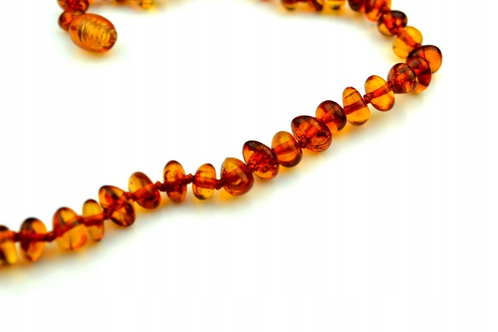 NASZYJNIK NA ZĄBKOWANIE BURSZTYN BAROK